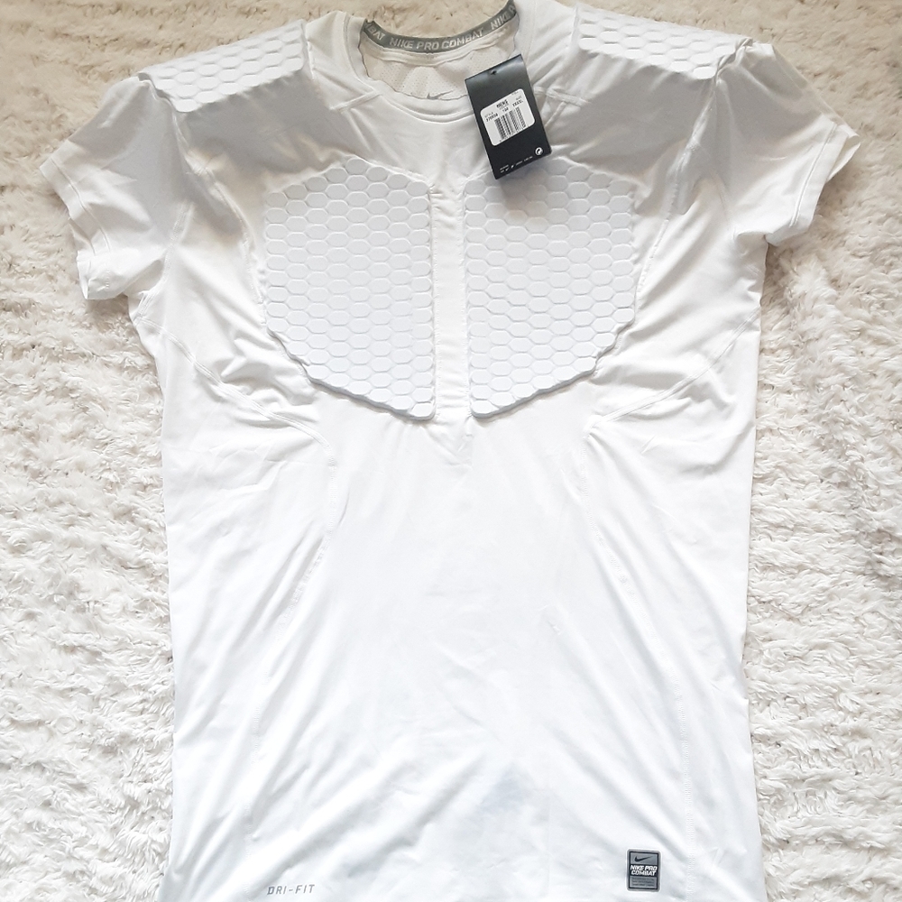 NIKE MEN'S PRO COMBAT 370656 FOOTBALL  COMPRESSION SHIRT NWT